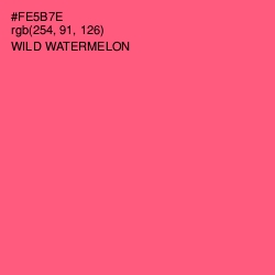 #FE5B7E - Wild Watermelon Color Image